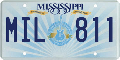 MS license plate MIL811