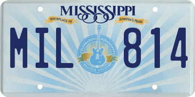 MS license plate MIL814