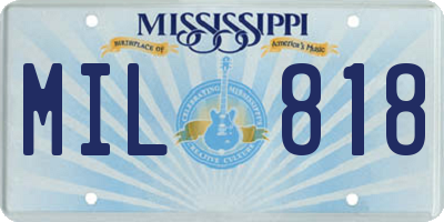 MS license plate MIL818
