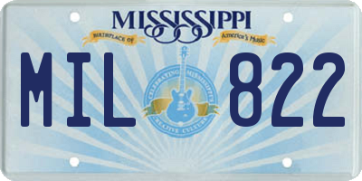 MS license plate MIL822
