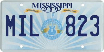 MS license plate MIL823