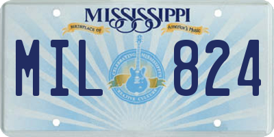MS license plate MIL824