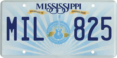 MS license plate MIL825