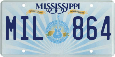MS license plate MIL864