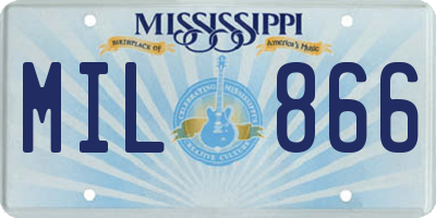 MS license plate MIL866