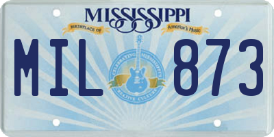 MS license plate MIL873