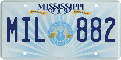 MS license plate MIL882