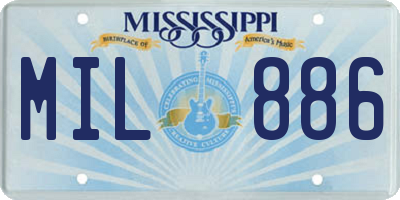 MS license plate MIL886