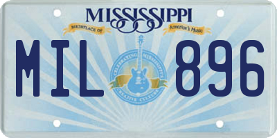 MS license plate MIL896