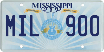 MS license plate MIL900