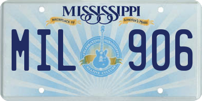 MS license plate MIL906