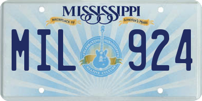 MS license plate MIL924