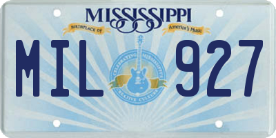 MS license plate MIL927
