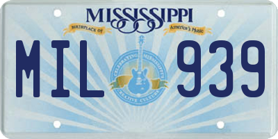 MS license plate MIL939