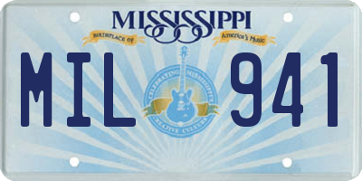 MS license plate MIL941