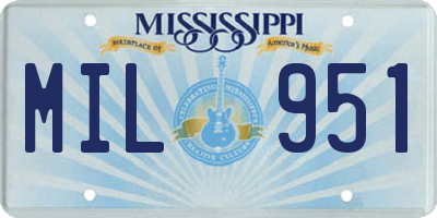 MS license plate MIL951