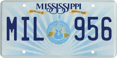 MS license plate MIL956