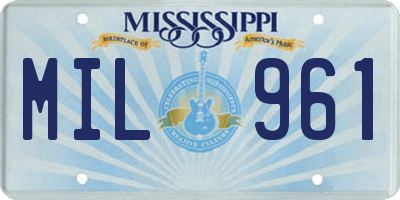 MS license plate MIL961
