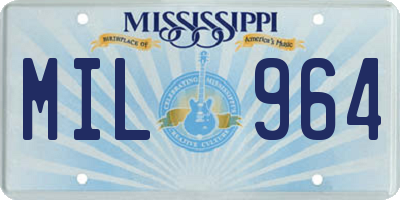 MS license plate MIL964