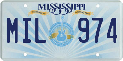 MS license plate MIL974