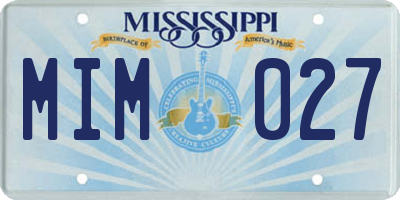 MS license plate MIM027
