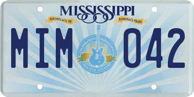 MS license plate MIM042