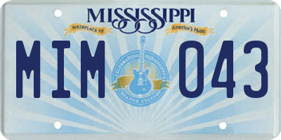 MS license plate MIM043