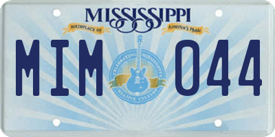 MS license plate MIM044