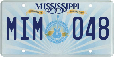 MS license plate MIM048