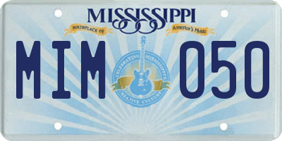 MS license plate MIM050