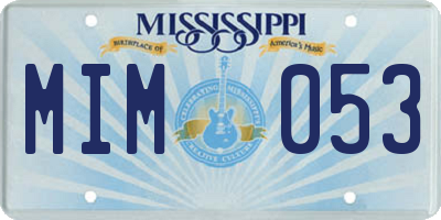 MS license plate MIM053