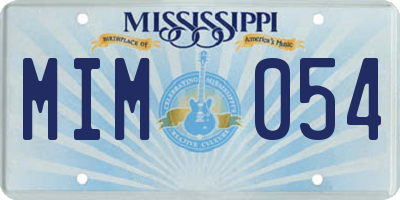 MS license plate MIM054