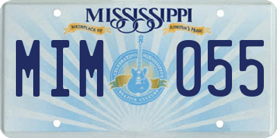 MS license plate MIM055
