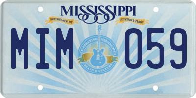 MS license plate MIM059