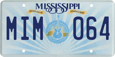 MS license plate MIM064