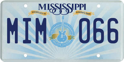 MS license plate MIM066