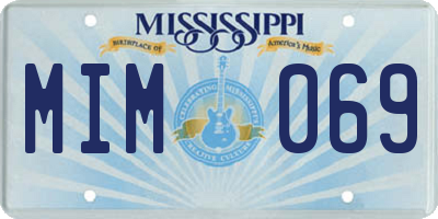 MS license plate MIM069