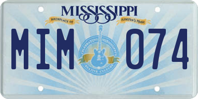 MS license plate MIM074