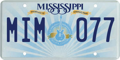 MS license plate MIM077