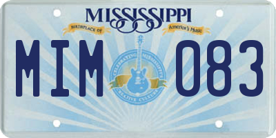 MS license plate MIM083