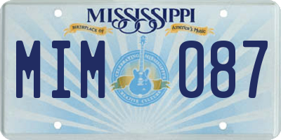 MS license plate MIM087