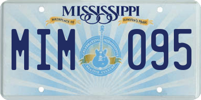 MS license plate MIM095