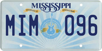 MS license plate MIM096