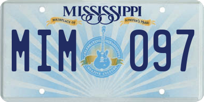 MS license plate MIM097