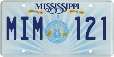 MS license plate MIM121