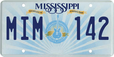MS license plate MIM142