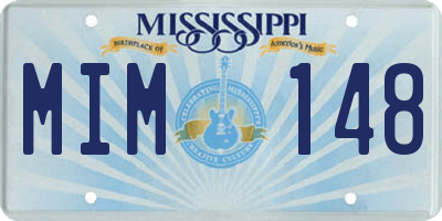 MS license plate MIM148