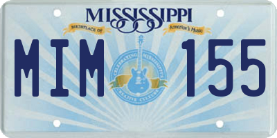 MS license plate MIM155