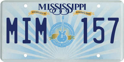 MS license plate MIM157