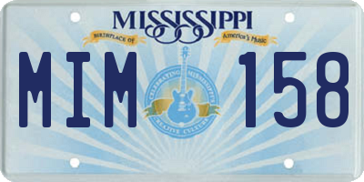 MS license plate MIM158
